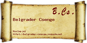 Belgrader Csenge névjegykártya